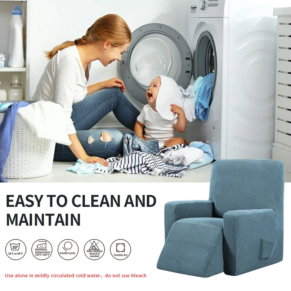 Red Wine Waterproof Elastic Recliner Chair Cover All-inclusive Massage Sofa Couch Cover For Living Room 13 Colors 3