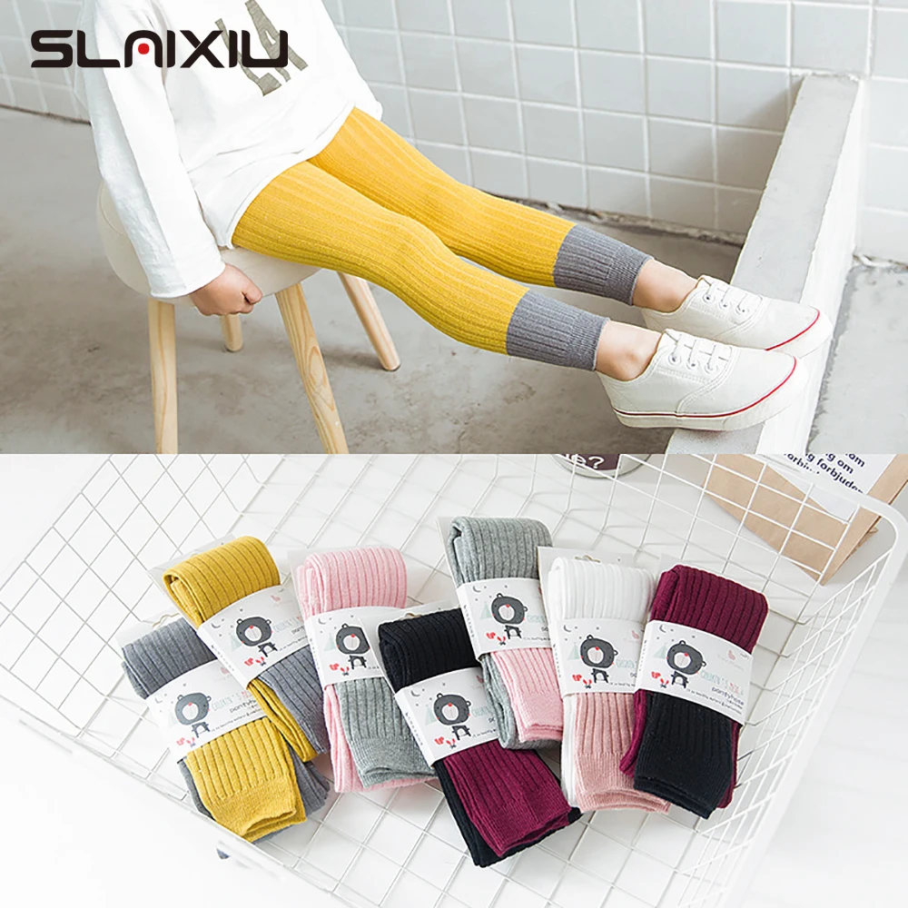 Летние колготки для девочек весенне-зимние детские леггинсы Хлопковые вязаные