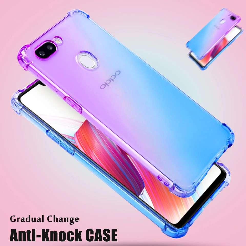 

Gradual Change Color for oppo R9 R11 R15 R17 R19 Protect case for R9 R11S R9 R11Plus Transparent Back Cover for R17pro RX17 case