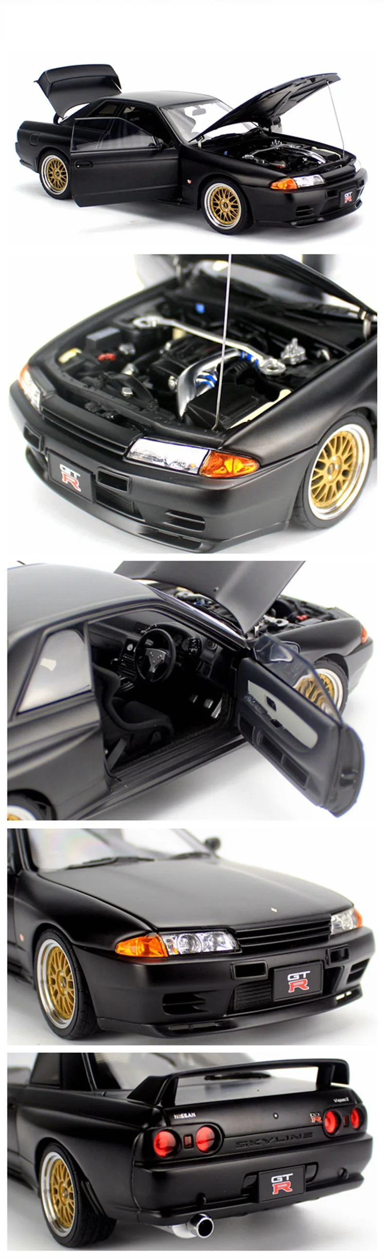 New 1:18 Niss-an GTR R32 Sky-line V-Spec II Alloy Simulation Model