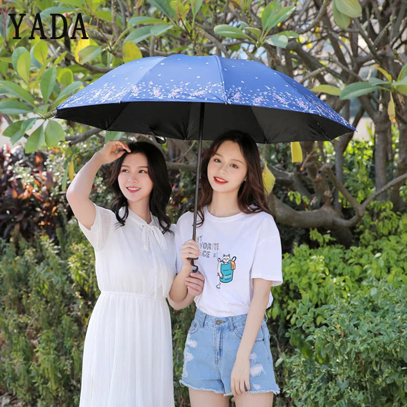 Windproof Anti UV Clear/Rain Princess Folding Umbrella Fashion Ladies Umbrella 