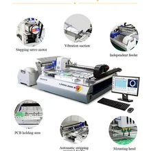 Полностью автоматическая ZB3245TS SMT настольная палочки и место машина с визуальной системой 2 головки