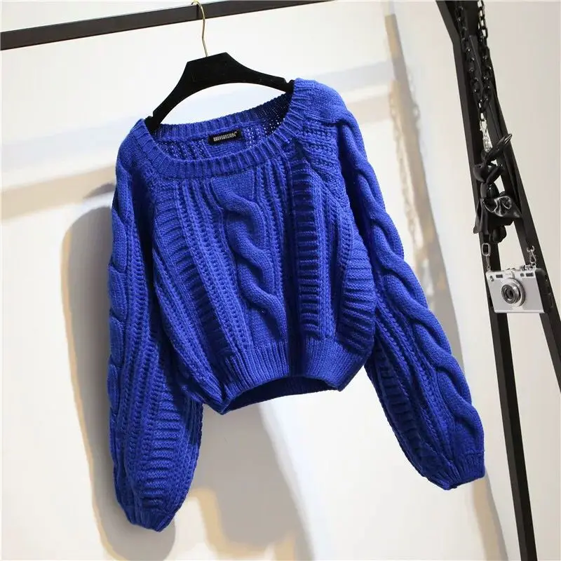 Roupas femininas женские пуловеры желтый свитер Джемперы карамельного цвета Harajuku шикарный короткий свитер витая тяга