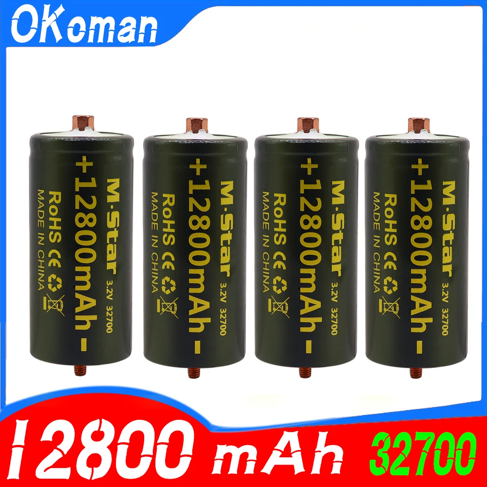 При заказе 1-10 штук высокой емкости 3.2V32700 12800 мА/ч LiFePO4 Батарея 12.8Ah 35A непрерывного