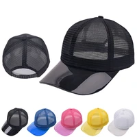 WZCX Transparent Brim Breathable Baseball Cap Hollow Out Shading Summer Unisex Adjustable Outdoor Trucker Cap Men Dad Hat 1