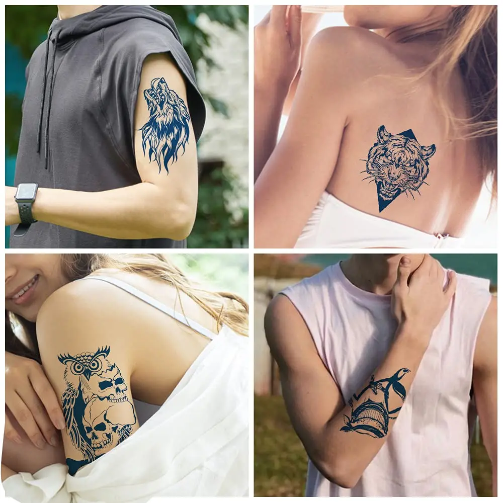 Semi-Permanent Temporary Tattoo Sticker for Men Boys Long-Lasting 1-2 Weeks Waterproof & Realistic Body Arrow Tattoo Stickers 4