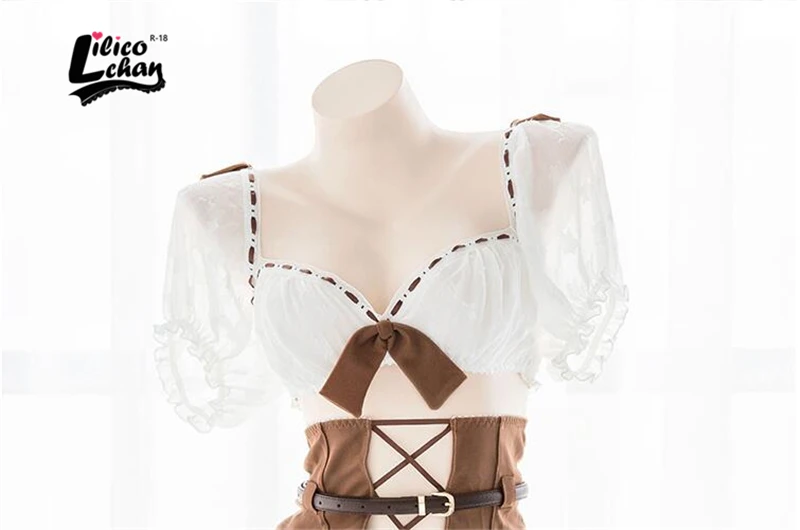Женский ретро комплект нижнего белья ковбойский корсет косплей Лолита сексуальный костюм платье эротический костюм Нижнее белье Ролевые игры