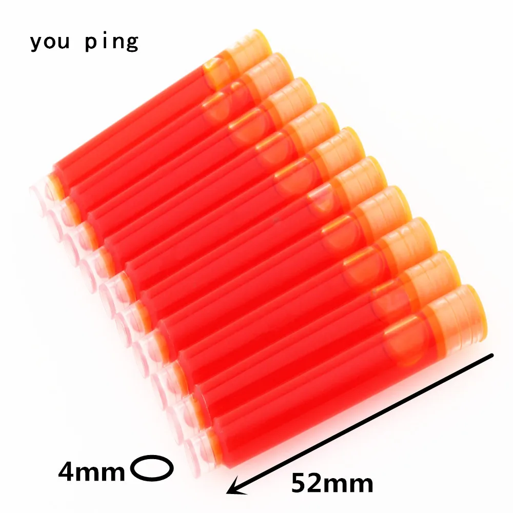 Premium Disposable Fountain Pen Ink Cartridges - Pack of 10 for School and Office Stationery