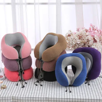 

Memory Foam U Type Pillow Holds U Form Pillow Logo Custom Aircraft Magnetic Cloth Travel Pillow Nap Cervical Neck Pillow
