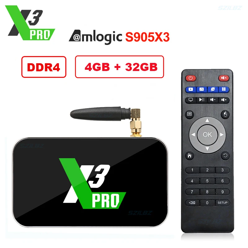 ТВ-приставка X3 PRO CUBE на Android 9 0 Amlogic S905X3 DDR4 2 ГБ 16 4 Гб 32 4G Wi-Fi 1000LAN Bluetooth 4K медиаплеер |