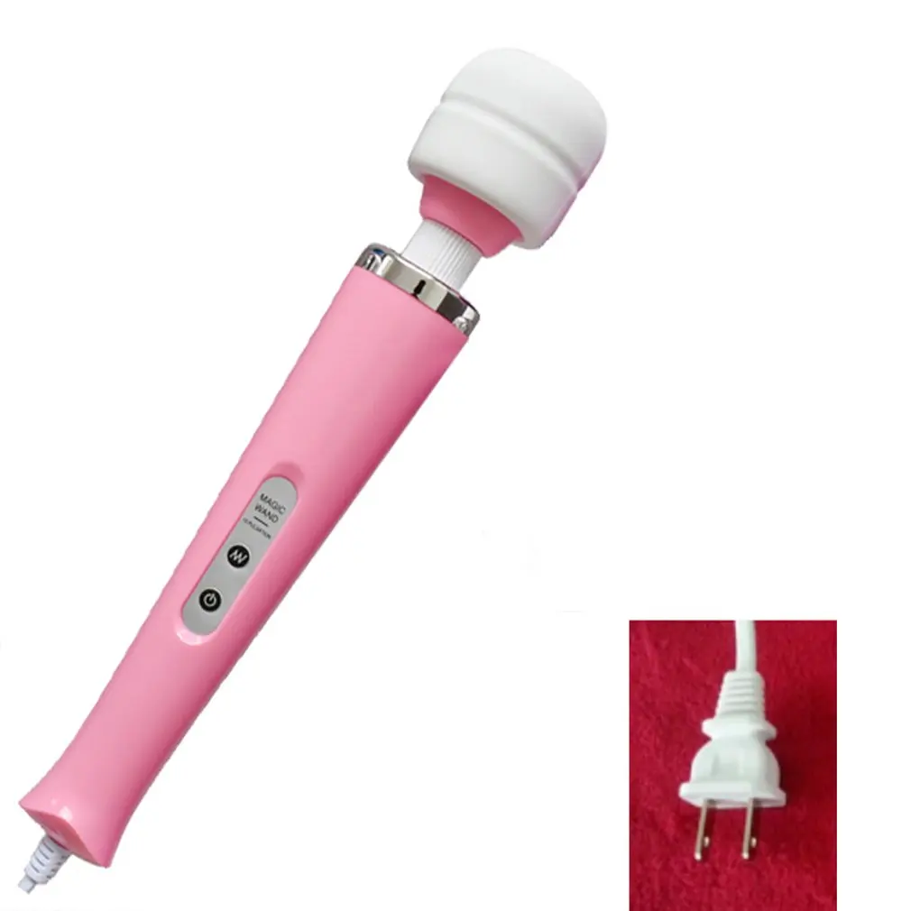 pink US plus 10 скоростей, волшебная палочка, массажер для ног, мощный вибрирующий массаж, вилка EU/US/UK, USB подзарядка, массажная палочка - Цвет: pink US plus