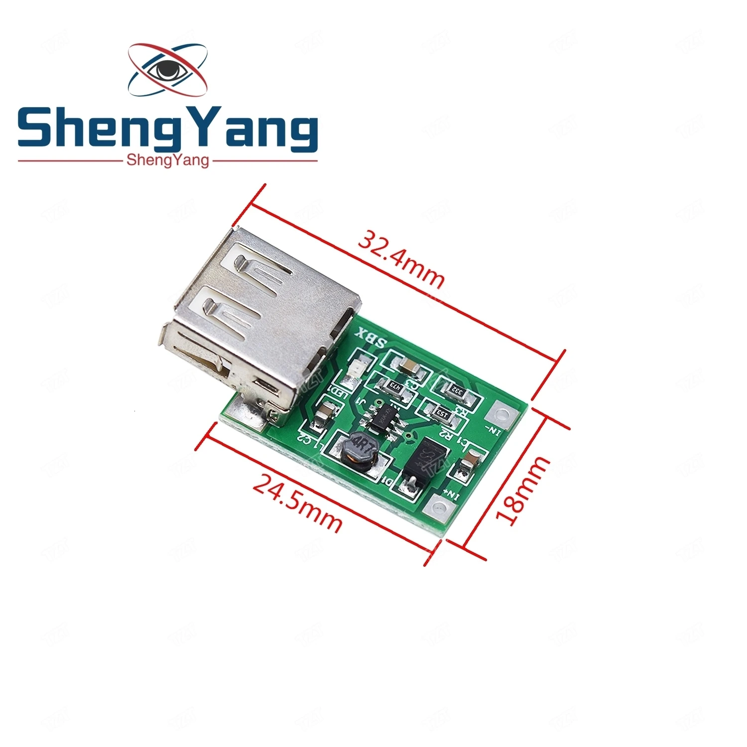 Шэньян DC-DC USB Выход зарядное устройство шаг вверх Мощность Boost модуль 0,9 V~ 5V 5V 600MA USB мобильного Мощность Boost плата синего цвета