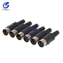 1Pcs Male Plug /Female Socket DIN Connector Plug 3/4/5/6/7/8 PIN Chassis Cable Mount With Plastic Handle