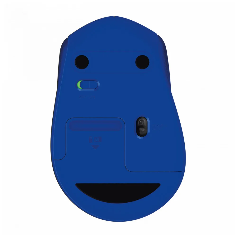 Мышь беспроводная Logitech M330 Silent Plus Blue(синяя, оптическая, 1000dpi, 2.4 GHz/USB-ресивер, бесшумная, под правую руку