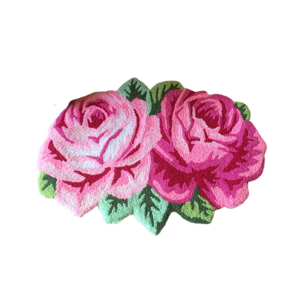 Розовый 3D коврик ручной работы для гостиной, легко моющийся, из полиэстера, для спальни, мягкий, для дома, не скользит, ковер, моющийся, декоративный