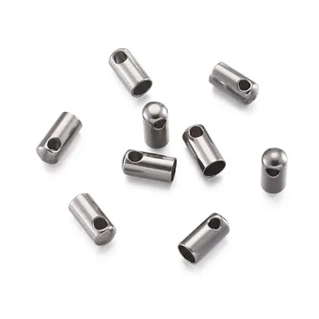 

200pcs Multi Size 304 Stainless Steel Tube Leather Cord End Tip Stopper Rope End Terminator End Caps for DIY Jewelry Making