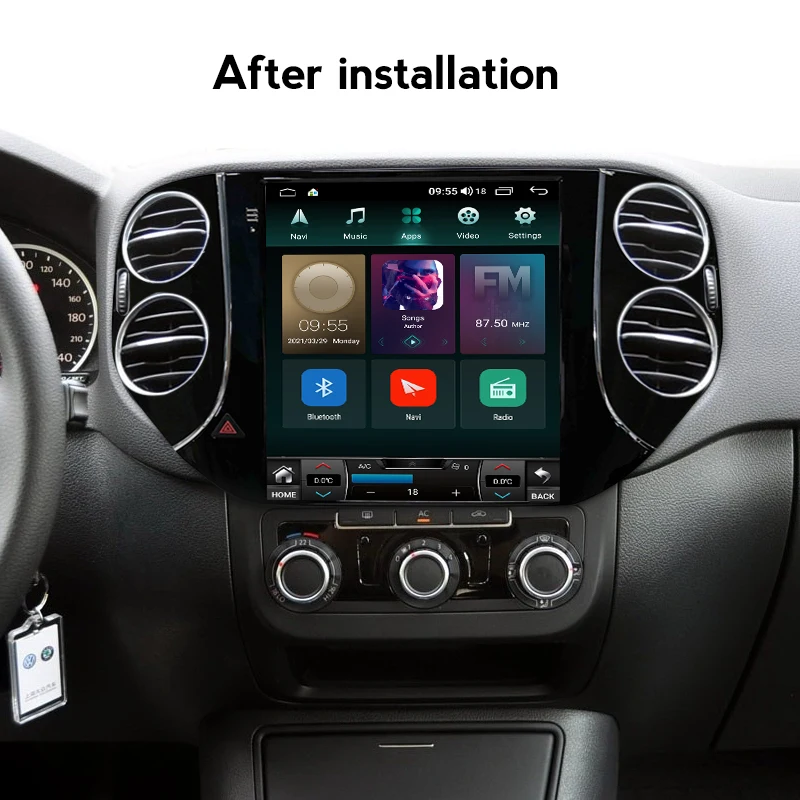 Автомагнитола на Android 11 для Volkswagen Tiguan 2010-2016 мультимедийный видеоплеер с