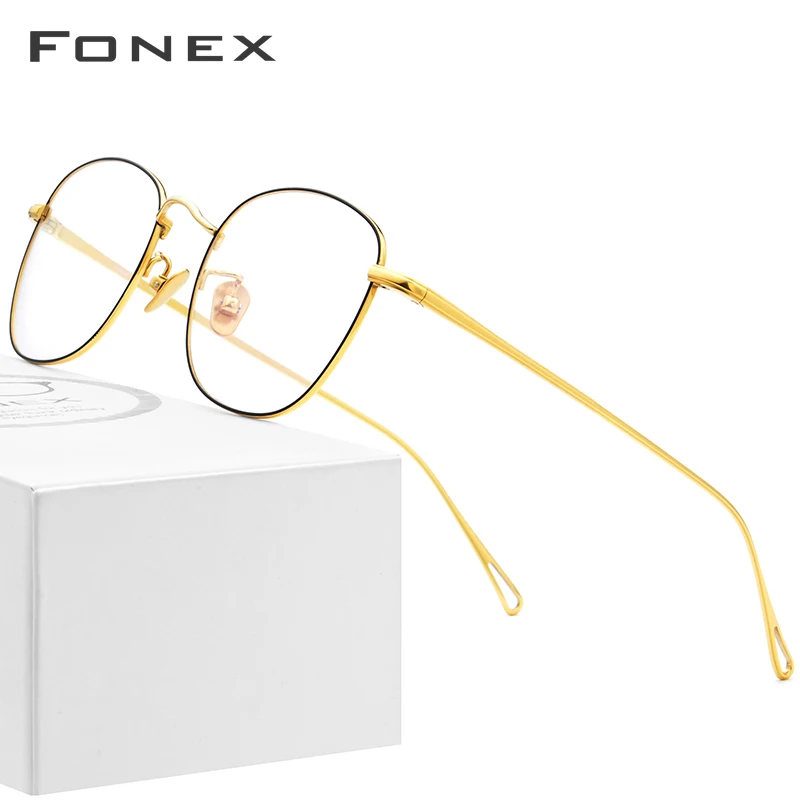 FONEX Pure B титановая оправа для очков ультралегкие ретро очки по рецепту мужские