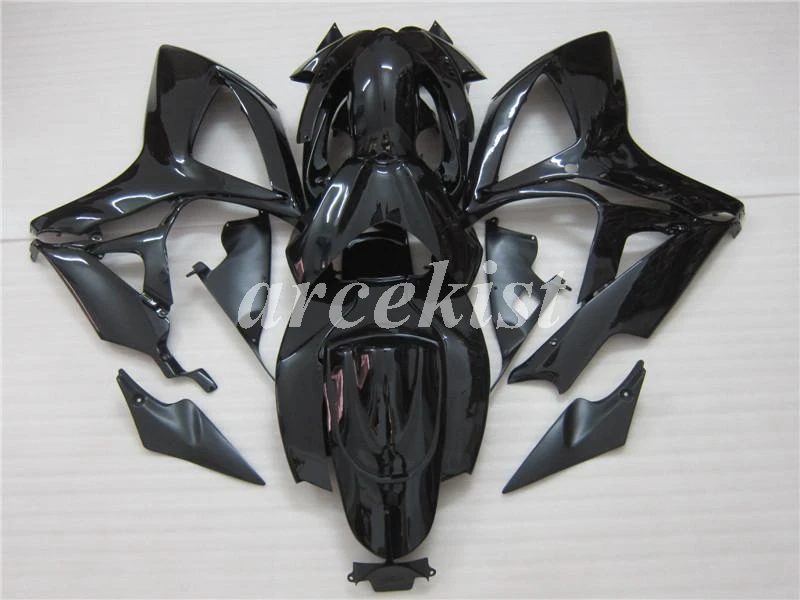 4 подарка Новые ABS Обтекатели наборы подходят для Suzuki 2006 2007 GSXR600 GSXR750 Обтекатели набор GSXR 600 750 K6 K7 06 07 все черные глянцевые
