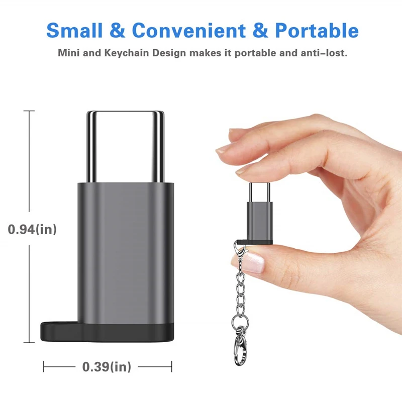 Металлический разъем Micro USB к C для Xiaomi Redmi Note 8 7 Mix Alpha mi 9 6 Microusb Otg Type Usbc адаптер