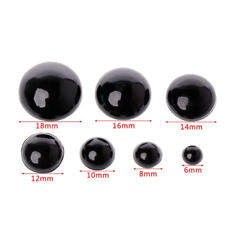 Mejor Compra 100 Uds 6-18mm de plástico negro ojos de seguridad para muñeco de oso Animal artesanías de títeres de los niños DIY Juguetes 6Q5kBaJaz