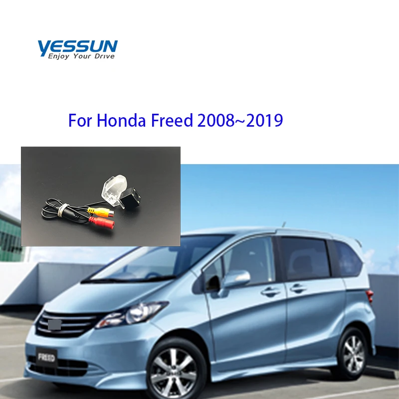 Yessun камера номерного знака для Honda Freed 2008~ Автомобильная камера заднего вида помощь при парковке