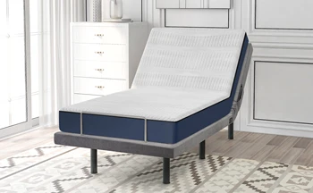 

Adjustable Ergonomic Bed with Vibration Massage,Wireless Remote, Twin XL, Grayï¼ˆOne Bed,Headboard and Mattress are not includedï¼‰