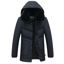 New Men's Winter Down Jacket High Quality Fur Collar Coat Detachable Hat And Fur Collar Male's Clothing