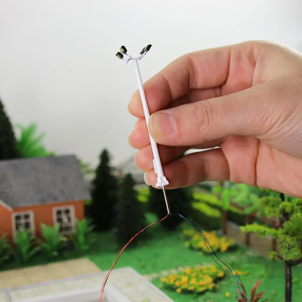 4pcs 1:150 Playground Street Lights Four-leds N Scale Plaza Lamppost 6cm Model Railway Bright White 12V LSL13N | Игрушки и хобби