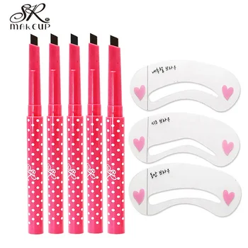 

Makeup set Eyebrow Pencil + Eye Brow Stencils Eyes Cosmetics Easy to Wear Eyebrows Enhancer Pen Make up Brows Pigment Stick Tool