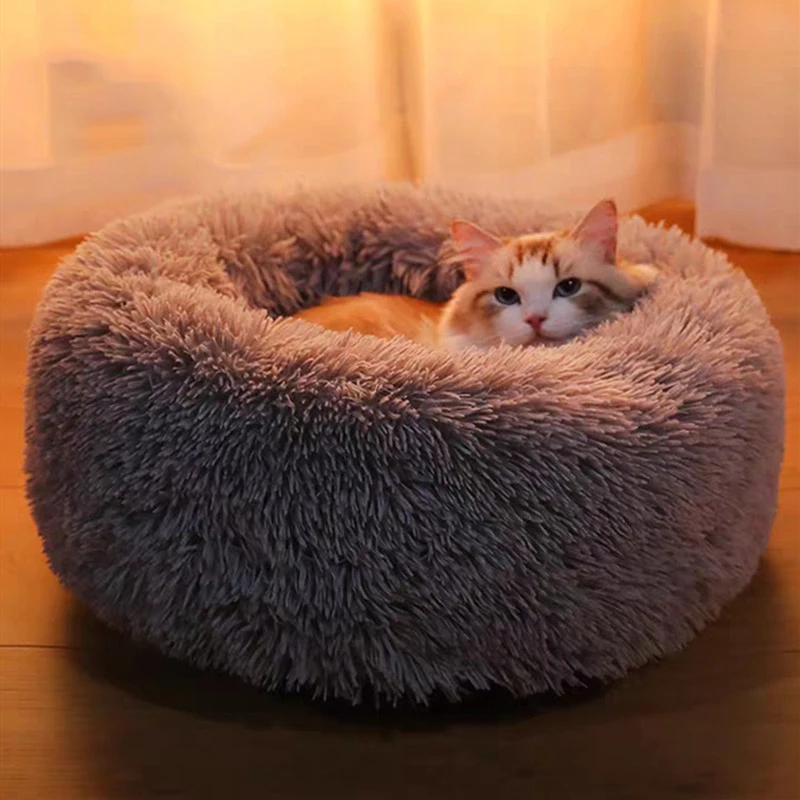 

Luxury Indoor Cat Bed Sleeping Mat | Fluffy Plush, Cat Dog Nest, Washable Cave, Cute 100% Cotton Breathable