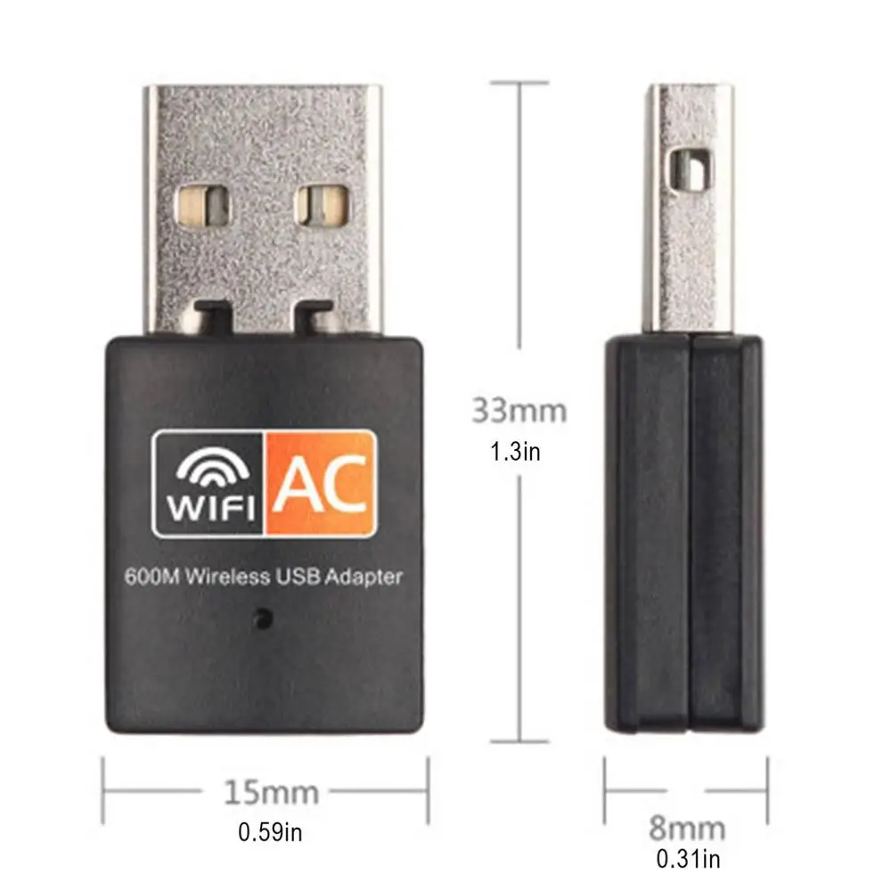 Ac600M Двухдиапазонная беспроводная сетевая карта 5G мини Usb компьютер Wifi приемник