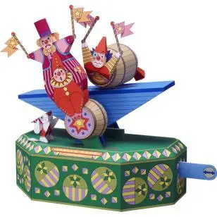 

Clown's Wooden Barrel 3D Paper Model Geometry Handmade DIY Paper-cut Creative Children Educational Toys Three-dimensional Model