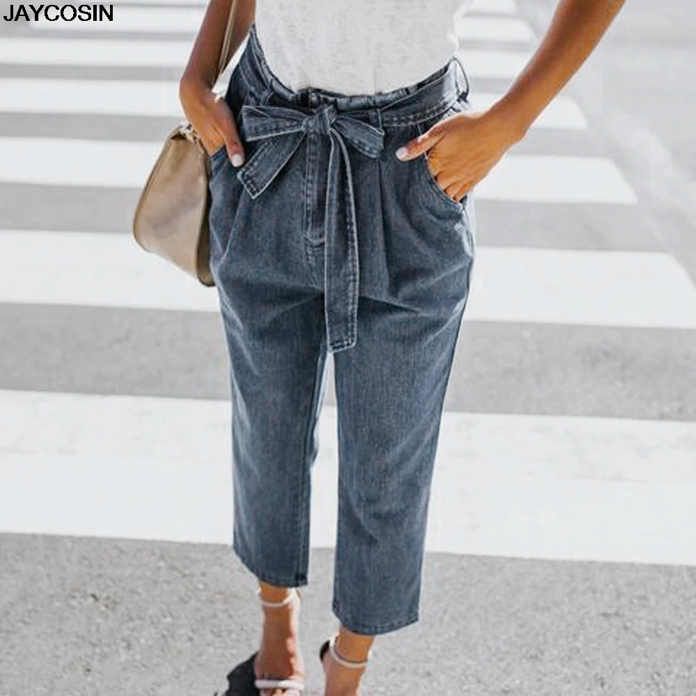 

JAYCOSIN Basic Denim Jeans Classic 4 Season Women High Waist Jeans Vintage Mom Pencil Jeans High Quality Cowboy Denim Pants 9725