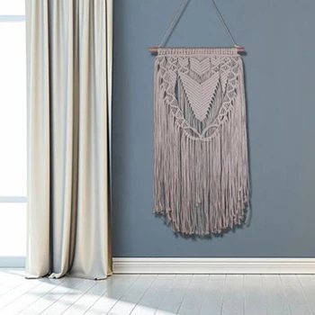 

1xHandmade Macrame Wall Hanging Woven Tapestry Chic Home Decor Bedside Pendant