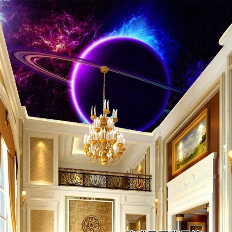

Custom wallpaper 3D mural cosmic sky ceiling TV background wall the living room ceiling wallpaper for walls 3 d Papel de parede