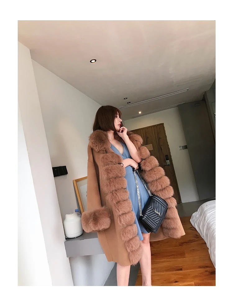 Hot Promotion High-end Fashion Modern Warm Cut Wind Stylish Wool Coat Female Windproof Thick Streetwear Christmas Cashmere Coat