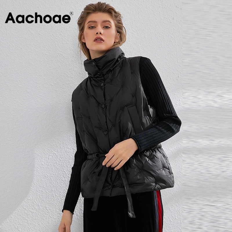 Aachoae 2020 Women's Ultra Light Down Vest Solid