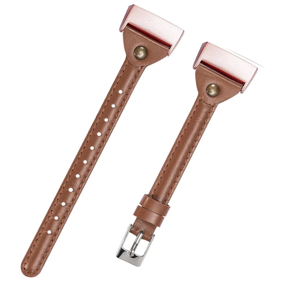 Кожаный ремешок для часов Fitbit charge 3 для женщин тонкий кожаный ремень Т-образные полосы для зарядки 3 hr SE специальное издание аксессуары - Цвет ремешка: DBrown
