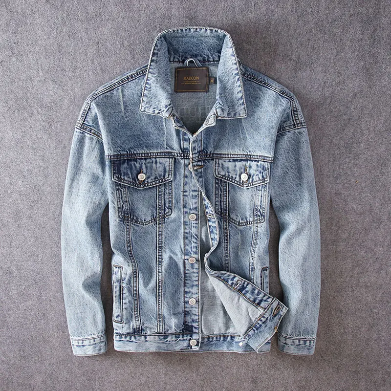 

Fashion Streetwear Men Jackets High Quality Printed Designer Slim Fit Denim Jacket Men Newly Spring Autumn Youth Hip Hop Jackets
