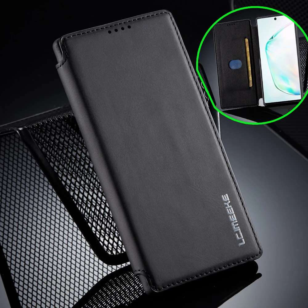 LLZ.COQUE кожаный чехол кошелек для Samsung S20 Ultra S9 Plus S10 5G S10E тонкий с магнитной застежкой