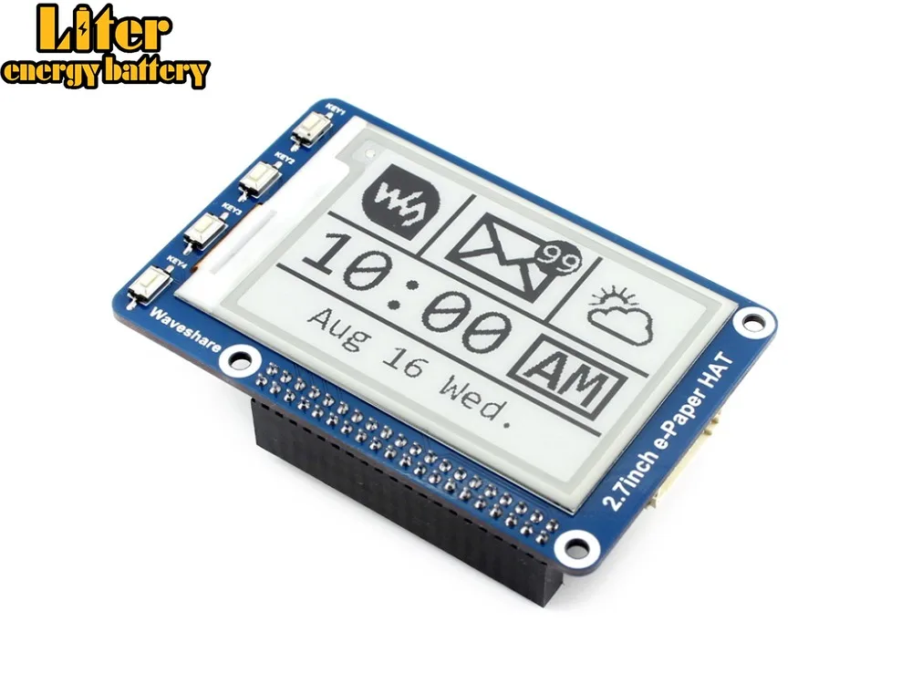 Waveshare 2 7 'E paper 264x176 дюйма E Ink display HAT для Raspberry Pi 2B/3B/Zero W цвет: черный белый интерфейс