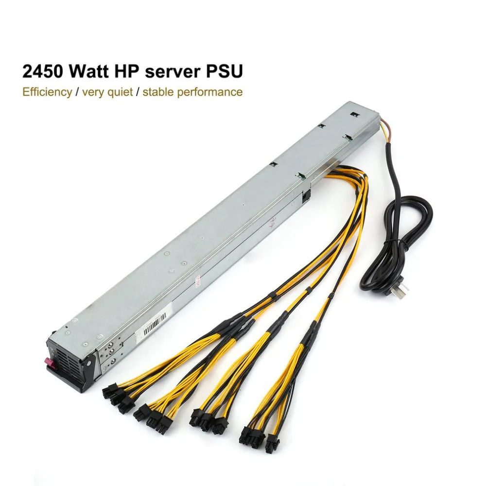 2450 Вт блок питания сервер PSU с готовой к использованию проводкой для Antminer Шахтерская машина