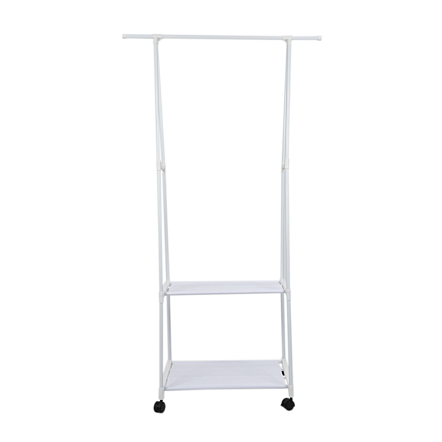 

Botique-Floor-Standing Coat Rack Metal Activity Balcony Indoor Clothing Hanger with Casters 160X55X42Cm Handbag Shoes Coat Rack