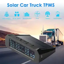 TPMS lcd Солнечная Автомобильная грузовик беспроводная система контроля давления в шинах с 6 внешними датчиками
