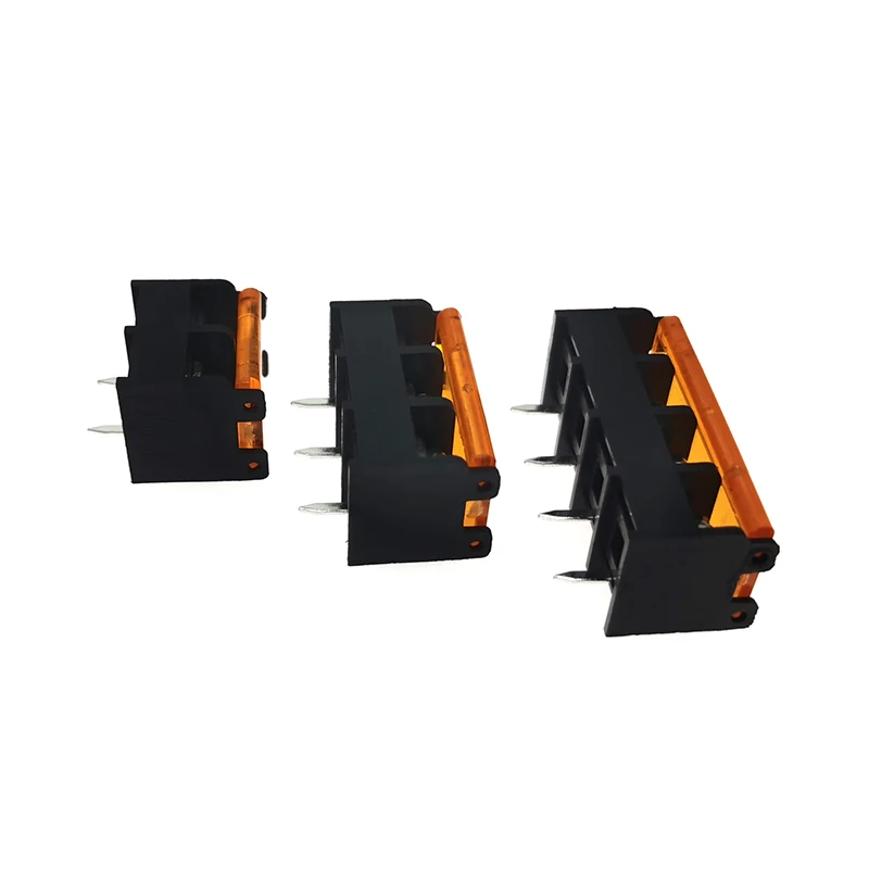 30Pcs 피치 9.5mm 배리어 스크류 PCB 터미널 블록 스트레이트 핀 2/3/4/5/6/7/8/P Morsettiera 커넥터 (커버 포함) 46S-B 20A
