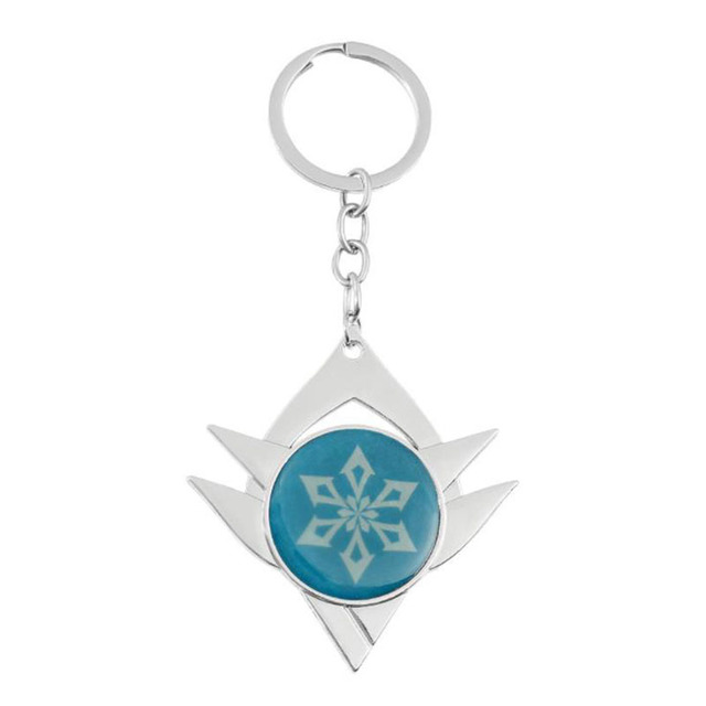 Game Genshin Impact Keychain Eyes of God keychains Luminous Metal Keychains Genshin God Eyes Fashion Lanyard Cosplay Pendant