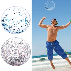 16 Inch Inflateable Sequin Beach Ball Water Play Pool Water Fun Outdoor Sports Toys for Kids Summer Parties Pool Party Favors