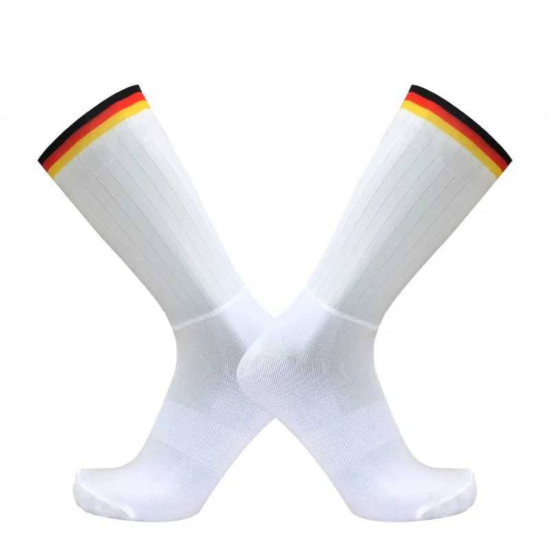 REPWEY 1pair Antideslizante Silicona Verano Aero Calcetines Whiteline  Ciclismo Calcetines Hombres Bicicletas Deporte Correr Bike Calcetines