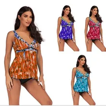 Новинка плюс размер 5XL юбка для купания женское Танкини купальник с высокой талией купальник платье бразильские купальные костюмы ретро